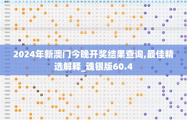 2024年新澳门今晚开奖结果查询,最佳精选解释_魂银版60.4