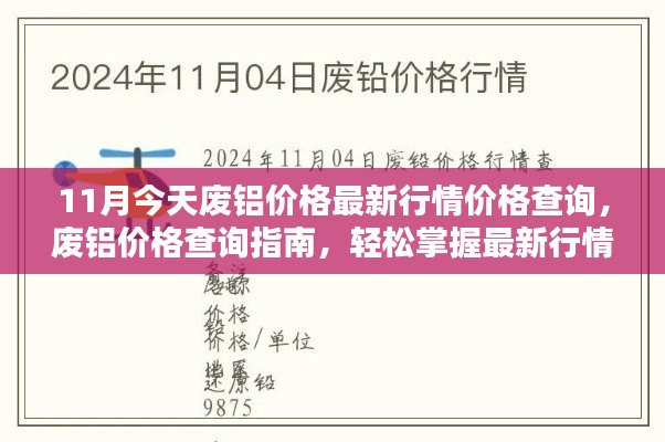 废铝价格最新行情查询指南,掌握市场动态,轻松了解价格变化