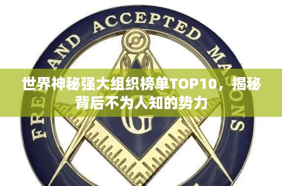 世界神秘强大组织榜单TOP10,揭秘背后不为人知的势力