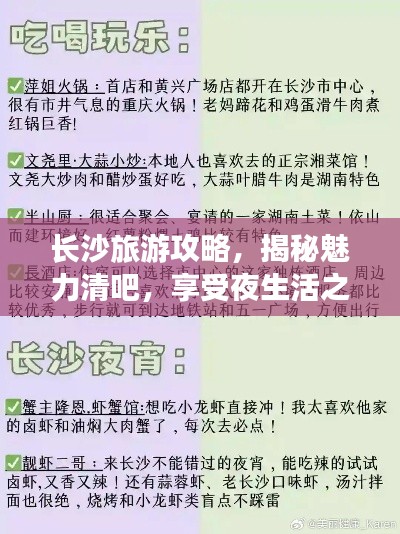 长沙旅游攻略，揭秘魅力清吧，享受夜生活之旅！
